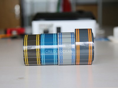 Acetate film with logo